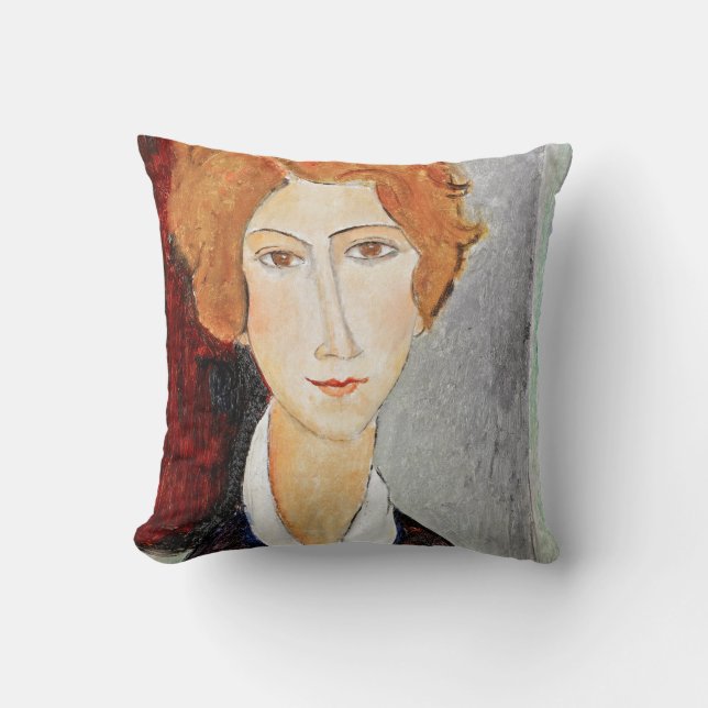 Portrait of Woman, Modigliani Cushion (Front)