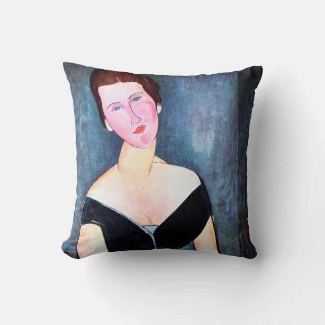 Portrait of Woman, Modigliani Cushion (Front)