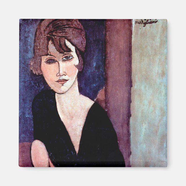 Portrait of Woman, Modigliani Magnet (Front)
