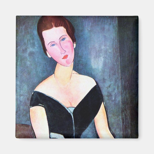 Portrait of Woman, Modigliani Magnet (Front)