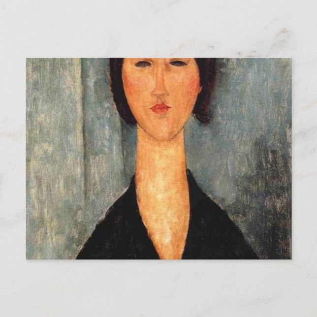 Portrait of Woman Modigliani Postcard (Front)
