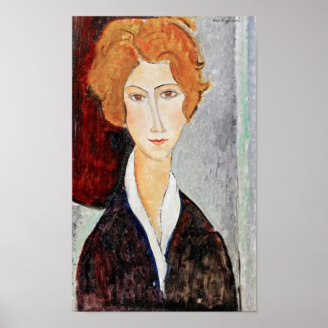 Portrait of Woman, Modigliani Poster (Front)