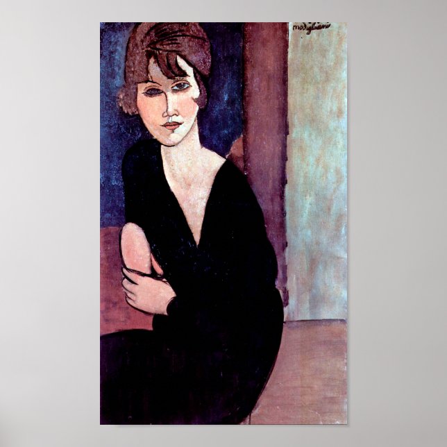 Portrait of Woman, Modigliani Poster (Front)