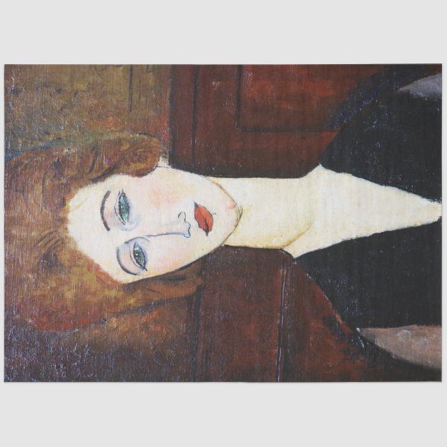 Portrait of Woman, Modigliani Tissue Paper (Front)