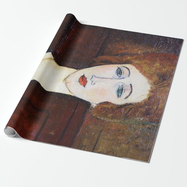 Portrait of Woman, Modigliani Wrapping Paper (Unrolled)