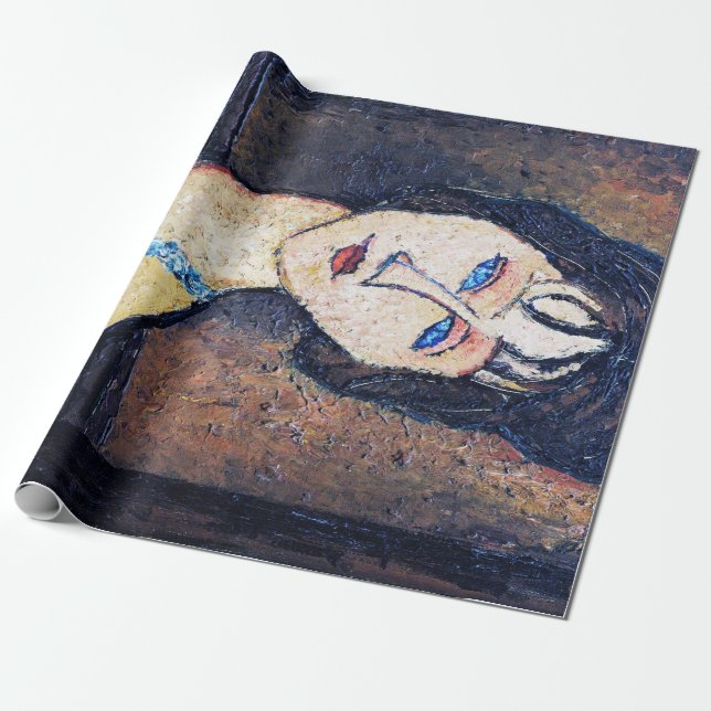 Portrait of Woman, Modigliani Wrapping Paper (Unrolled)