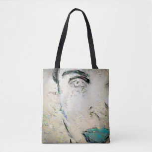 Portrait of woman tote bag