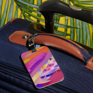 Portrait of Wombott - Abstract Ken Gage Art Luggage Tag
