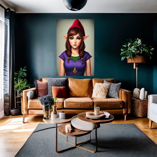 Portrait of women gnome elf hybrid | AI Art Poster (Creator Uploaded)