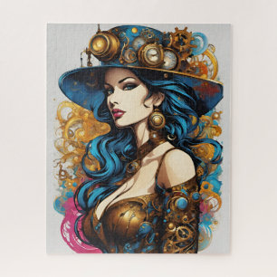 Portrait of Women, Steampunk Style Jigsaw Puzzle