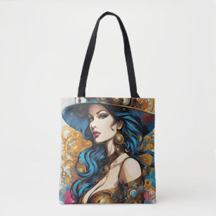 Portrait of Women, Steampunk Style Tote Bag