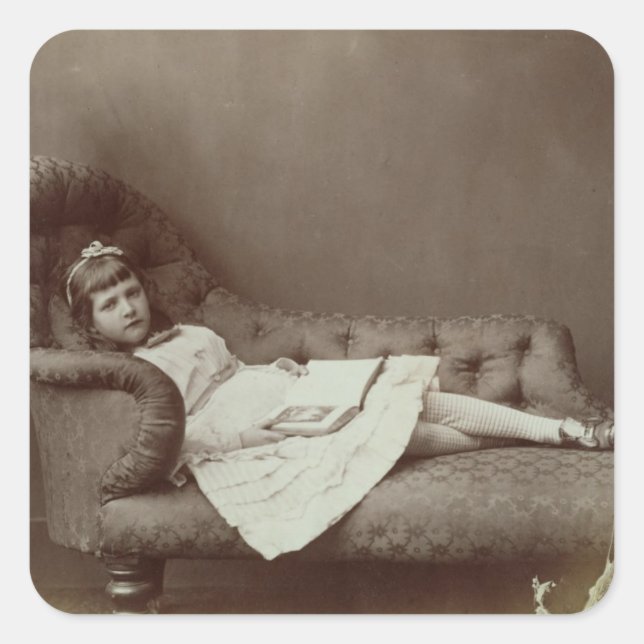 Portrait of Xie Kitchin (albumen print) Square Sticker (Front)