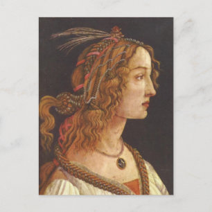 Portrait of young Simonetta Vespucci Postcard