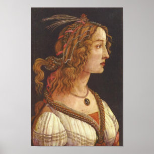 Portrait of young Simonetta Vespucci Poster