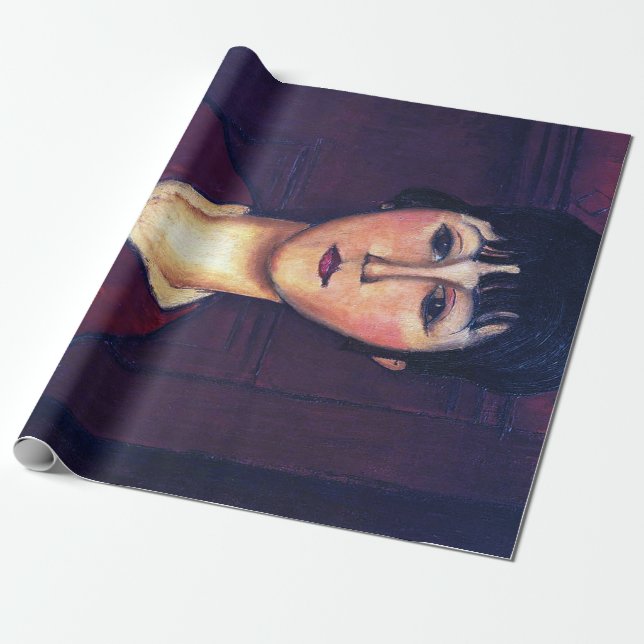 Portrait of Young Woman, Modigliani Wrapping Paper (Unrolled)