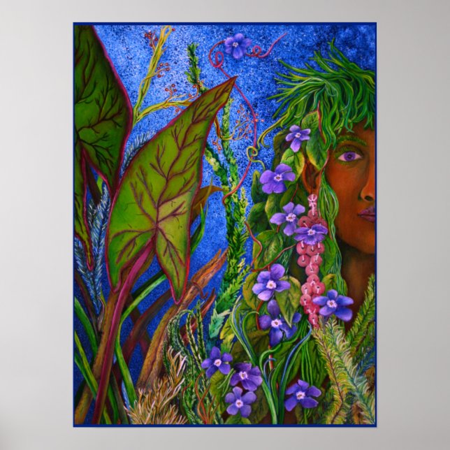 Portrait Painting - Entwined within Nature Poster (Front)