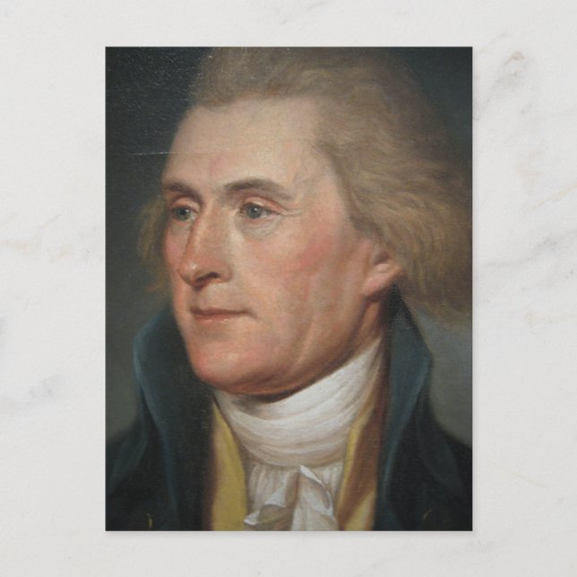 Portrait Painting of Thomas Jefferson Postcard (Front)