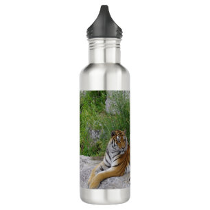 Portrait photo of a Siberian tiger 710 Ml Water Bottle