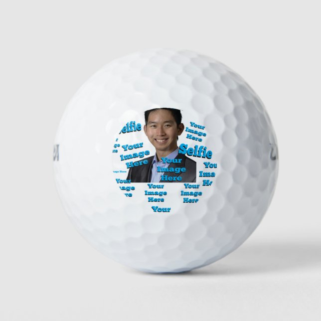 Portrait Photo Selfie Image Fab Gift Template Golf Balls (Front)