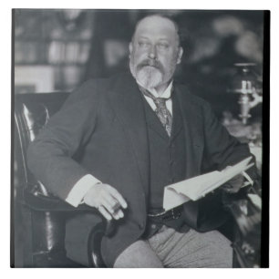 Portrait photograph of Edward VII (1841-1910) (b/w Tile