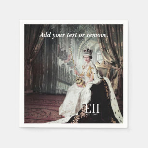 Portrait photograph of Queen Elizabeth 2, Napkin