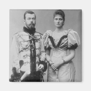 Portrait photograph of Tsar Nicholas II (1868-1918 Magnet
