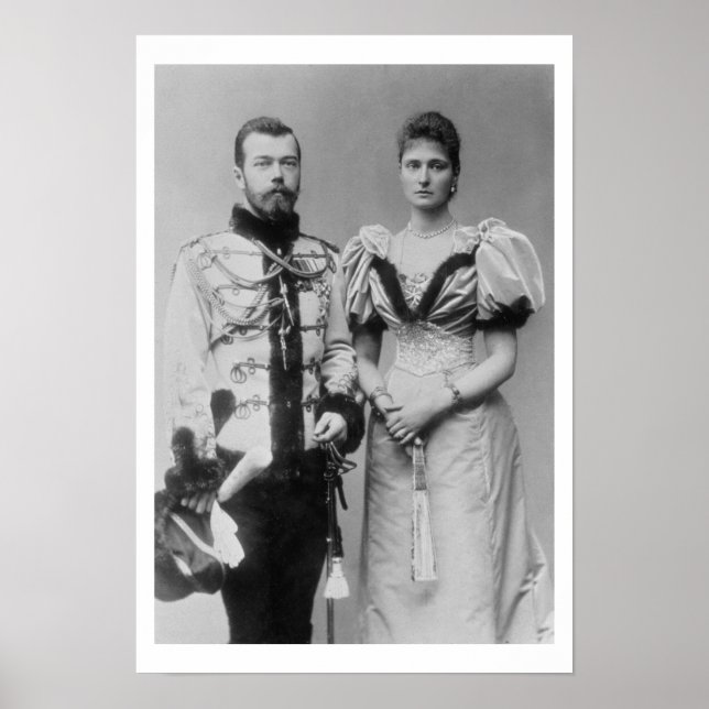 Portrait photograph of Tsar Nicholas II (1868-1918 Poster (Front)