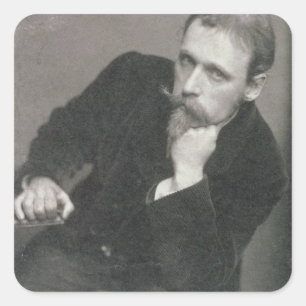 Portrait photograph of Walter Crane (1845-1915) by Square Sticker
