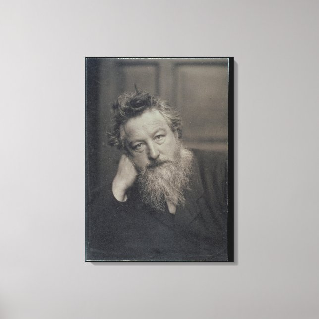 Portrait photograph of William Morris (1834-96) by Canvas Print (Front)