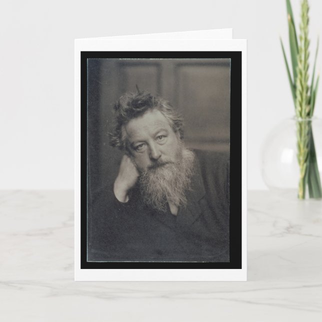 Portrait photograph of William Morris (1834-96) by Card (Front)