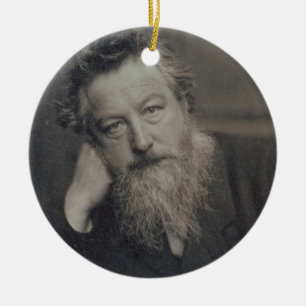 Portrait photograph of William Morris (1834-96) by Ceramic Tree Decoration