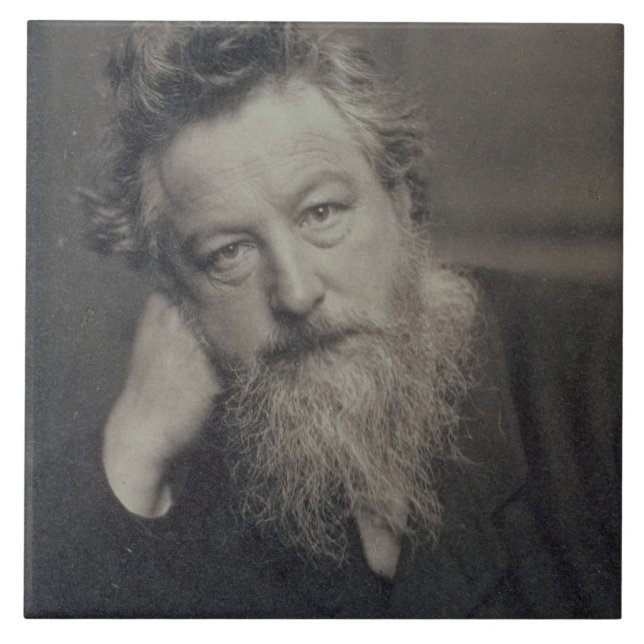 Portrait photograph of William Morris (1834-96) by Tile (Front)