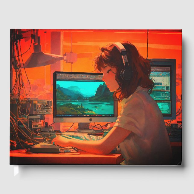 portrait photography of an 80's woman guestbook (Front)