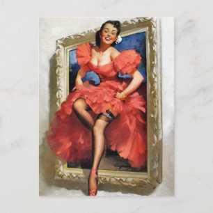 Portrait Pin-Up Postcard
