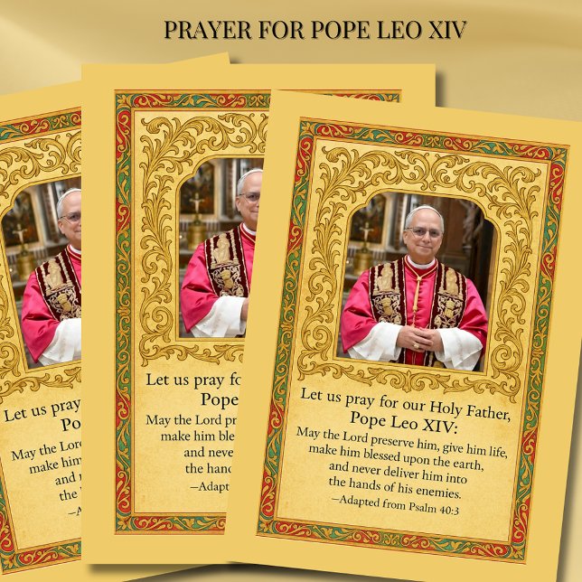 Portrait Pope Leo XIV Prayer Keepsake (Creator Uploaded)