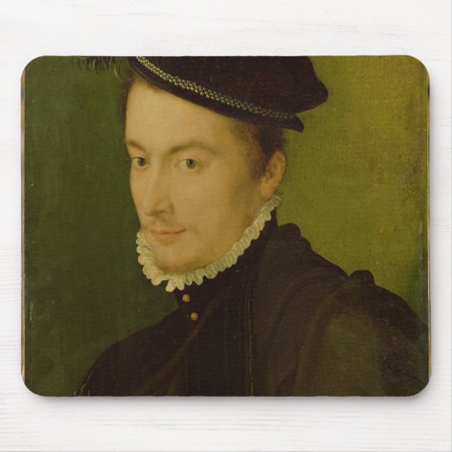 Portrait presumed Hercule-Francois de France Mouse Mat (Front)