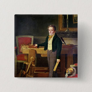 Portrait presumed to be Alfred de La Chaussee 15 Cm Square Badge