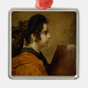 Portrait presumed to be Juana Pacheco as a Sibyl Metal Tree Decoration