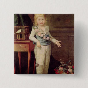 Portrait Presumed to be Louis XVII 15 Cm Square Badge