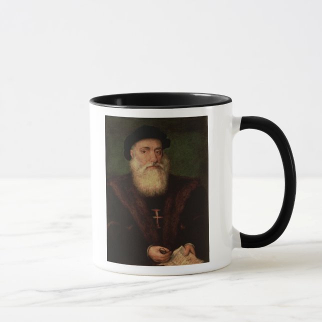 Portrait presumed to be of Vasco da Gama  c.1524 Mug (Right)