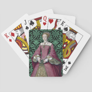 Portrait Princess Elizabeth Tudor, Queen  Playing Cards