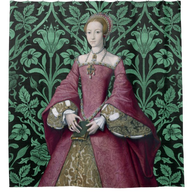 Portrait Princess Elizabeth Tudor, Queen  Shower Curtain (Front)