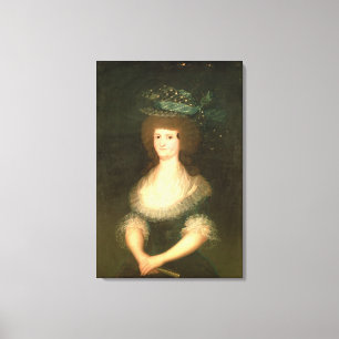 Portrait Queen Maria Luisa wife of King Canvas Print