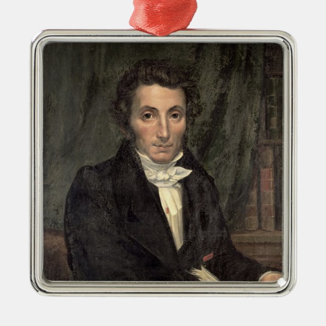 Portrait Rene of Caillie Metal Tree Decoration (Front)