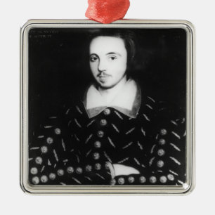 Portrait said to be Christopher Marlowe Metal Tree Decoration