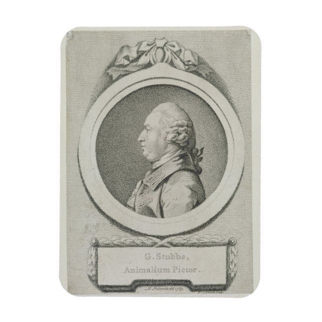 Portrait study of George Stubbs (1724-1806) (soft- Magnet (Vertical)