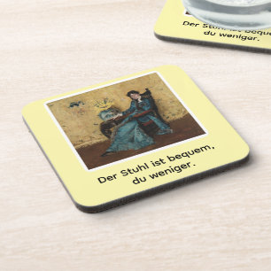 Portrait von Dora Wheeler mit frechem Spruch Coaster