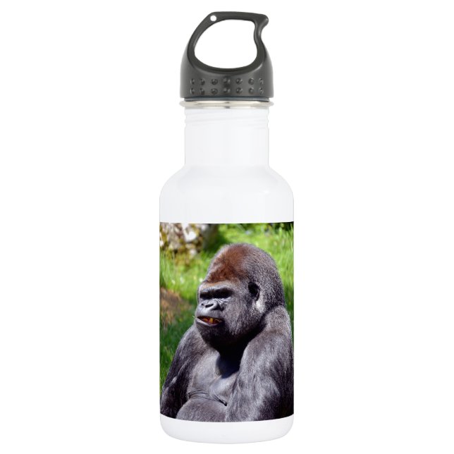 Portrait western lowland gorilla 532 ml water bottle (Front)