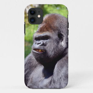 Portrait western lowland gorilla iPhone 11 case