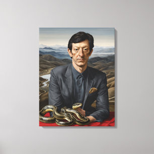 Portrait With Snake - Wrapped Canvas Art Print